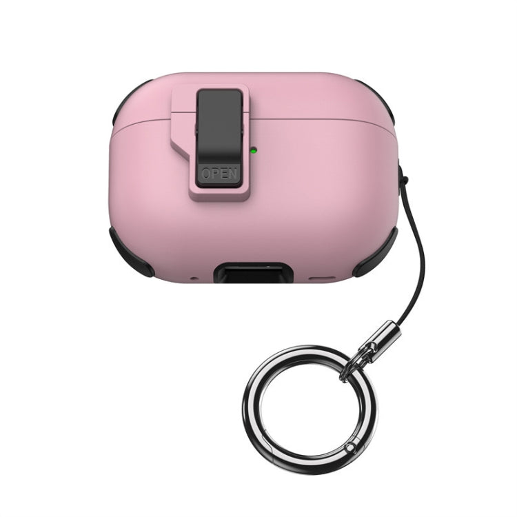 For AirPods Pro 2 Mechanical Switch Lock Bluetooth Earphone Protective Case(Pink) - For AirPods Pro 2 by buy2fix | Online Shopping UK | buy2fix