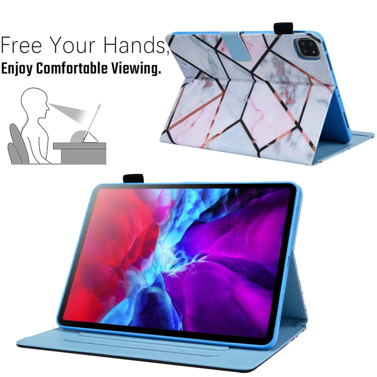 For iPad Pro 11 2024 Colored Drawing Leather Smart Tablet Case(Grid) - iPad Pro 11 2024 Cases by buy2fix | Online Shopping UK | buy2fix