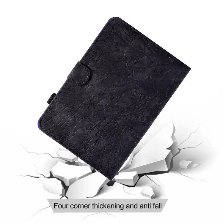 For iPad Pro 11 2024 Fortune Tree Embossed Leather Smart Tablet Case(Black) - iPad Pro 11 2024 Cases by buy2fix | Online Shopping UK | buy2fix