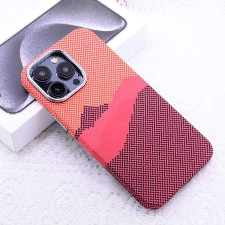 For iPhone 13 Pro Kevlar Carbon Fiber Texture MagSafe Magnetic Phone Case(Orange) - iPhone 13 Pro Cases by buy2fix | Online Shopping UK | buy2fix