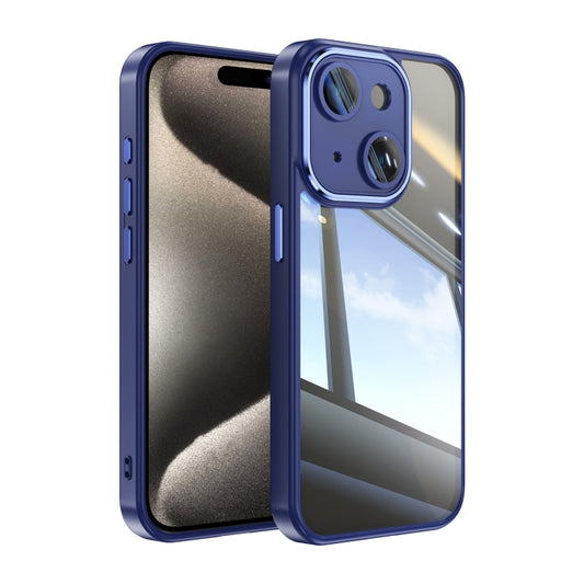 For iPhone 15 Acrylic Hybrid TPU Armor Shockproof Phone Case(Blue) - iPhone 15 Cases by buy2fix | Online Shopping UK | buy2fix