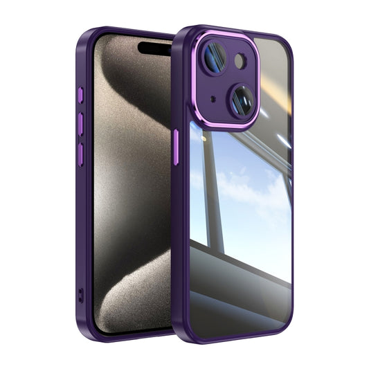 For iPhone 15 Acrylic Hybrid TPU Armor Shockproof Phone Case(Purple) - iPhone 15 Cases by buy2fix | Online Shopping UK | buy2fix