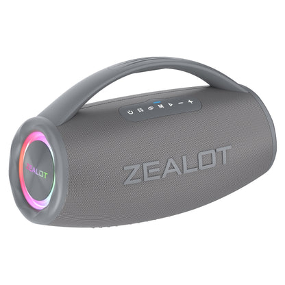 Zealot S97 80W Outdoor Portable RGB Light Bluetooth Speaker(Grey) - Waterproof Speaker by ZEALOT | Online Shopping UK | buy2fix