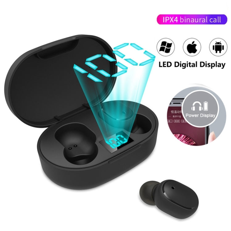 E6S LED Display TWS Wireless Bluetooth Earphone(Green) - TWS Earphone by buy2fix | Online Shopping UK | buy2fix