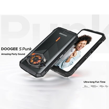 DOOGEE S PUNK Rugged Phone, 6GB+256GB, 6.58 inch Android 14 Spreadtrum T606 Octa Core, Network: 4G, OTG, NFC(Black) - DOOGEE by DOOGEE | Online Shopping UK | buy2fix