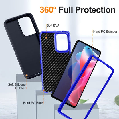 For Motorola Moto G Play 5G 2024 Life Waterproof Rugged PC + Silicone Phone Case(Dark Blue + Royal Blue) - Motorola Cases by buy2fix | Online Shopping UK | buy2fix