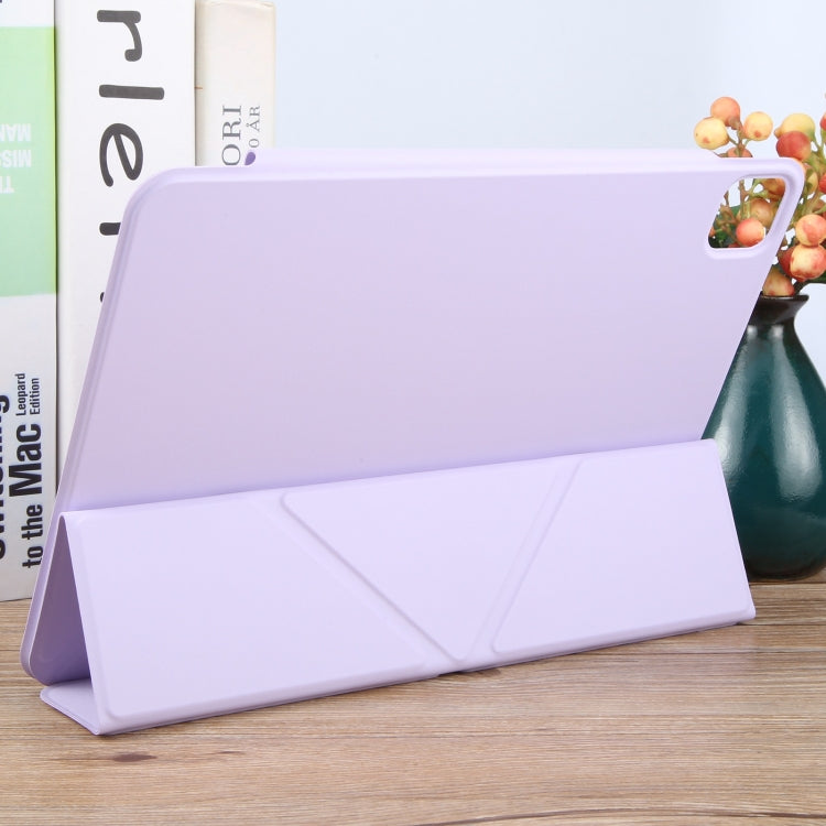 For iPad Air 11 2025 / 2024 Y-Shape Double-sided Clip Magnetic Smart Tablet Case(Purple) - iPad Air 11 2025 / 2024 Cases by buy2fix | Online Shopping UK | buy2fix