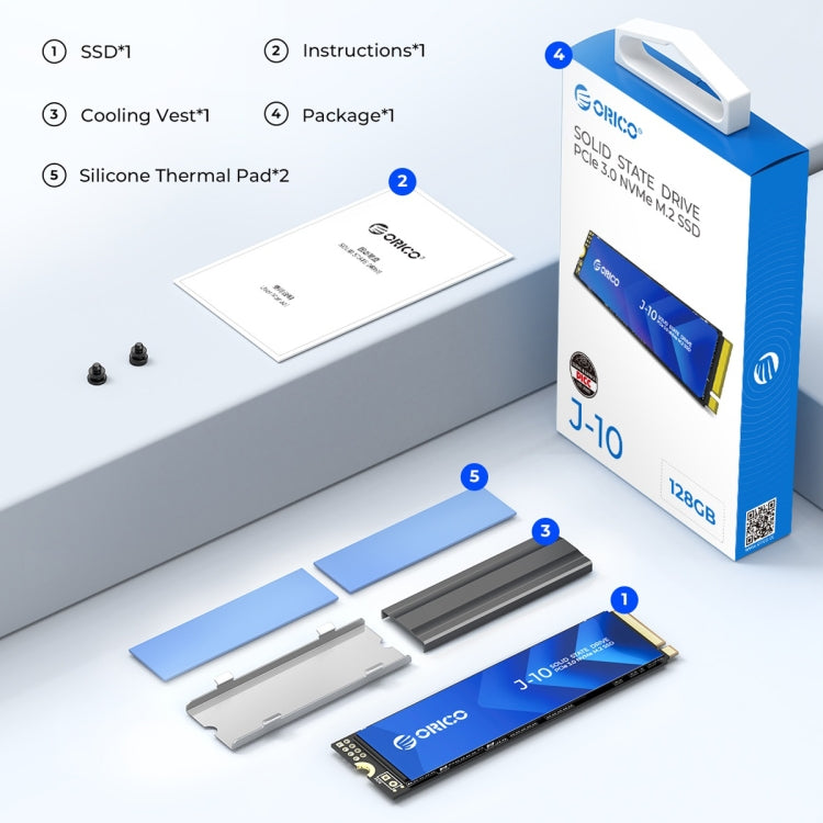 ORICO PCIe 3.0 NVMe M.2 SSD Internal Solid State Drive, Memory:512GB - RAMs by ORICO | Online Shopping UK | buy2fix