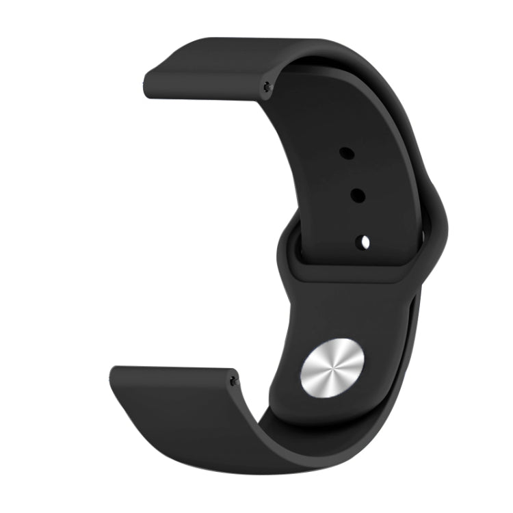 For Xiaomi Haylou Solar Silicone Reverse Buckle Replacement Wrist Strap(Black) - Watch Bands by buy2fix | Online Shopping UK | buy2fix