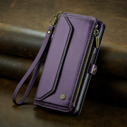 For Samsung Galaxy A24 CaseMe C36 Card Slots Zipper Wallet RFID Anti-theft Leather Phone Case(Purple) - Galaxy Phone Cases by CaseMe | Online Shopping UK | buy2fix