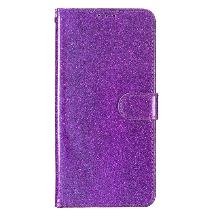 For iPhone 16 Plus Glitter Powder Flip Leather Phone Case(Purple) - iPhone 16 Plus Cases by buy2fix | Online Shopping UK | buy2fix