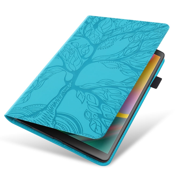 For iPad Pro 11 2024 Tree Life Series Embossed Smart Leather Tablet Case(Lake Blue) - iPad Pro 11 2024 Cases by buy2fix | Online Shopping UK | buy2fix