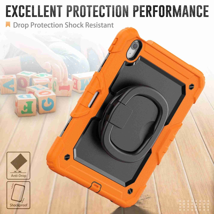 For iPad Air 11 2025 / 2024 Handle Silicone Hydric PC Tablet Case with Shoulder Strap(Orange) - iPad Air 11 2025 / 2024 Cases by buy2fix | Online Shopping UK | buy2fix