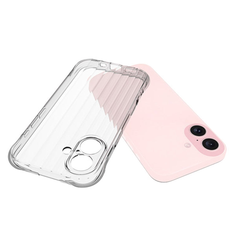 For iPhone 16 Plus Water Ripple Fine Hole TPU Phone Case(Transparent) - iPhone 16 Plus Cases by buy2fix | Online Shopping UK | buy2fix