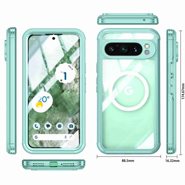 For Google Pixel 9 Pro XL RedPepper Transparent IP65 Life Waterproof Phone Case(Green) - Google Cases by RedPepper | Online Shopping UK | buy2fix