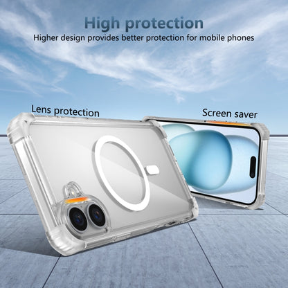 For iPhone 16 Plus Transparent MagSafe Magnetic Phone Case(Transparent) - iPhone 16 Plus Cases by buy2fix | Online Shopping UK | buy2fix