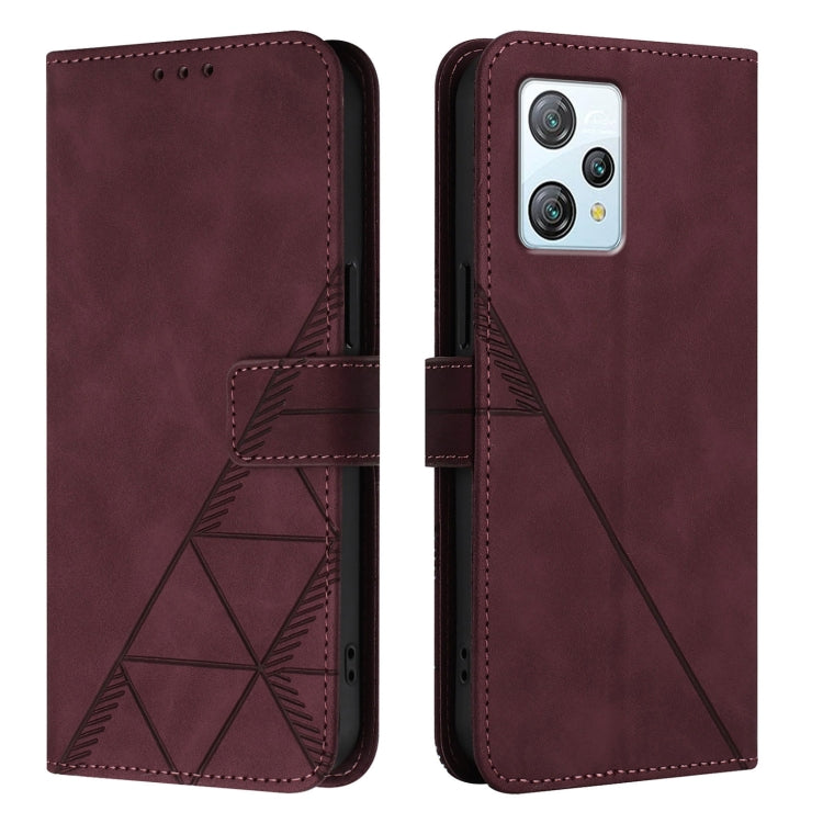 For Blackview A53 Crossbody 3D Embossed Flip Leather Phone Case(Wine Red) - More Brand by buy2fix | Online Shopping UK | buy2fix