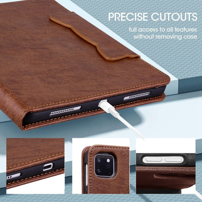 For Samsung Galaxy Tab S9+ / S8+ / S7+ Cat Buckle Leather Smart Tablet Case(Brown) - Galaxy Tab S9+ Cases by buy2fix | Online Shopping UK | buy2fix