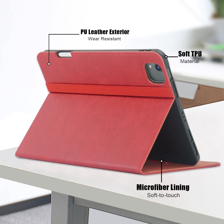 For iPad Air 11 2025 / 2024 Front Stand Smart TPU Leather Tablet Case(Red) - iPad Air 11 2025 / 2024 Cases by buy2fix | Online Shopping UK | buy2fix