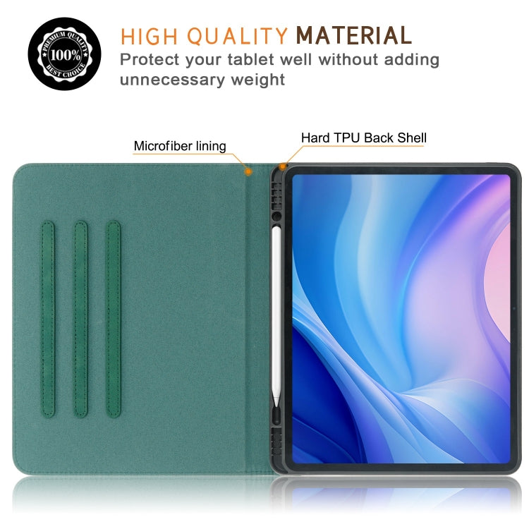 For iPad Air 13 2025 / 2024 Front Stand Smart TPU Leather Tablet Case(Green) - iPad Air 13 2025 / 2024 Cases by buy2fix | Online Shopping UK | buy2fix