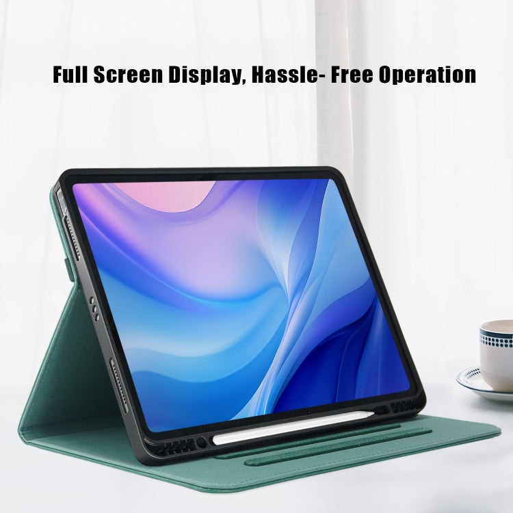 For iPad Air 13 2025 / 2024 Front Stand Smart TPU Leather Tablet Case(Green) - iPad Air 13 2025 / 2024 Cases by buy2fix | Online Shopping UK | buy2fix