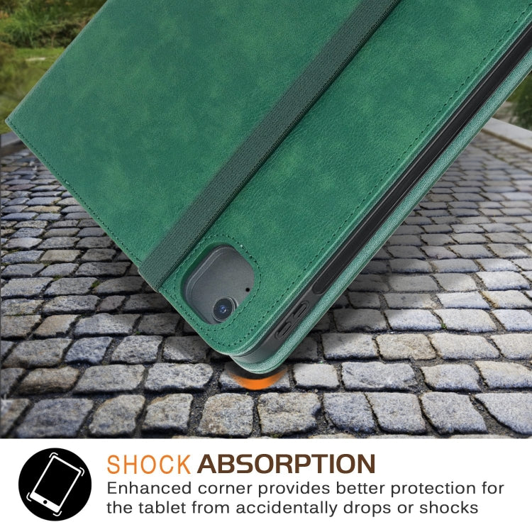 For iPad Air 13 2025 / 2024 Front Stand Smart TPU Leather Tablet Case(Green) - iPad Air 13 2025 / 2024 Cases by buy2fix | Online Shopping UK | buy2fix