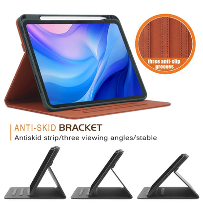 For iPad Pro 11 2024 Front Stand Smart TPU Leather Tablet Case(Brown) - iPad Pro 11 2024 Cases by buy2fix | Online Shopping UK | buy2fix