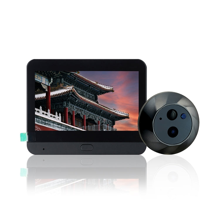 SY-35 4.3 inch Color Screen Graffiti Hidden 1080P WiFi Smart Cat Eye Video Doorbell(Black) - Video DoorBell by buy2fix | Online Shopping UK | buy2fix