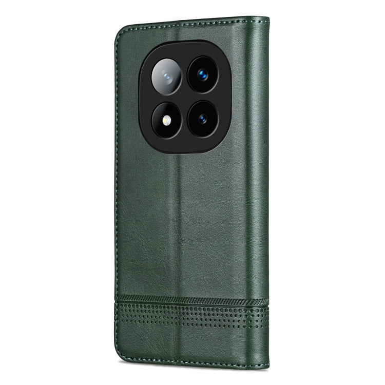 For Redmi Note 14 Pro+ 5G AZNS Magnetic Calf Texture Flip Leather Phone Case(Dark Green) - Note 14 Pro+ Cases by AZNS | Online Shopping UK | buy2fix