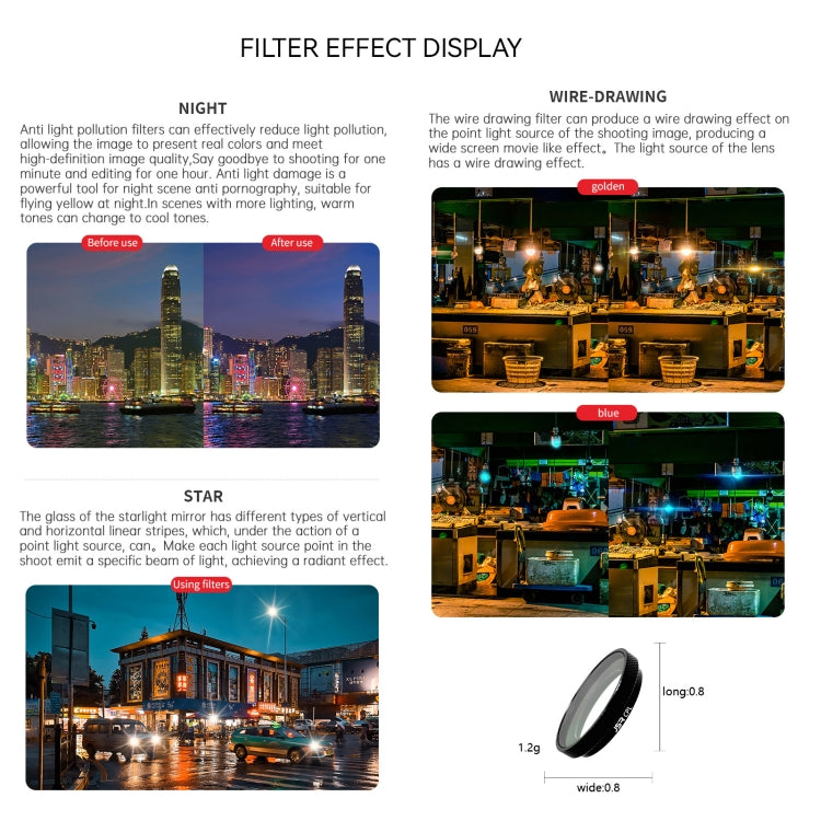 For Insta360 GO 3S JUNESTAR Camera Lens Filter, Filter:8 in 1 UV CPL ND NIGHT - Len Accessories by JSR | Online Shopping UK | buy2fix