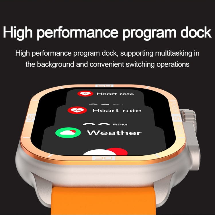 LEMFO HK96S 2.06 inch BT5.3 IP68 Sport Smart Watch, Support Bluetooth Call / Sleep / Blood Oxygen / Heart Rate / Blood Pressure Health Monitor(Orange) - Smart Watches by LEMFO | Online Shopping UK | buy2fix