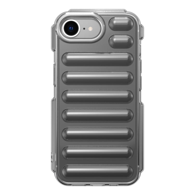 For iPhone SE 2024 Capsule Series Candy Color TPU Phone Case(Transparent Grey) - More iPhone Cases by buy2fix | Online Shopping UK | buy2fix