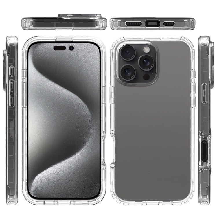 For iPhone 16 Pro Max Clear TPU Hybrid PC Shockproof Phone Case(Transparent) - iPhone 16 Pro Max Cases by buy2fix | Online Shopping UK | buy2fix