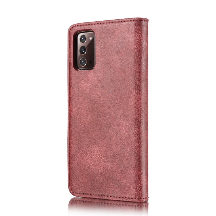 For Samsung Galaxy Note20 DG.MING Crazy Horse Texture Flip Detachable Magnetic Leather Case with Holder & Card Slots & Wallet(Red) - Galaxy Note20 Cases by DG.MING | Online Shopping UK | buy2fix