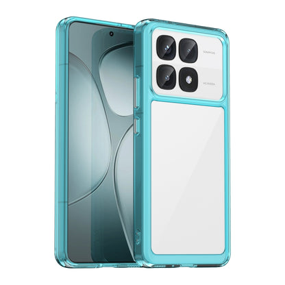 For Redmi K70 Ultra Colorful Series Acrylic Hybrid TPU Phone Case(Transparent Blue) - Xiaomi Cases by buy2fix | Online Shopping UK | buy2fix