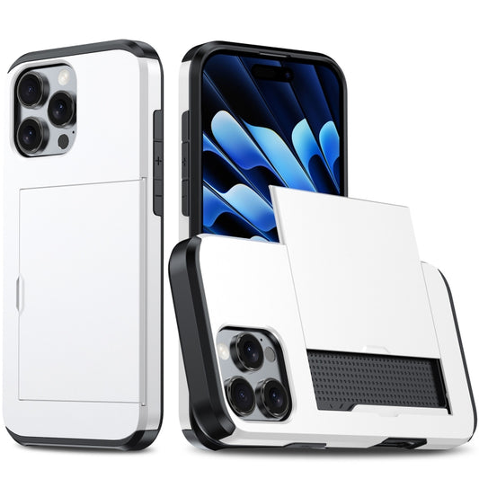 For iPhone 16 Pro Shockproof Armor Phone Case with Card Slot(White) - iPhone 16 Pro Cases by buy2fix | Online Shopping UK | buy2fix