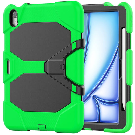 For iPad Air 11 2024 Colorful Silicone Heavy Duty Hybrid PC Tablet Case(Green) - iPad Air 11 2024 Cases by buy2fix | Online Shopping UK | buy2fix