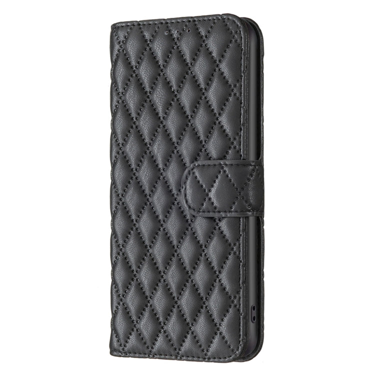 For Samsung Galaxy S25 5G Diamond Lattice Wallet Flip Leather Phone Case(Black) - Galaxy S25 5G Cases by buy2fix | Online Shopping UK | buy2fix