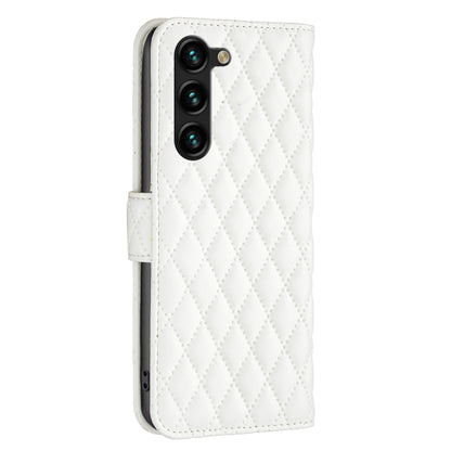 For Samsung Galaxy S25+ 5G Diamond Lattice Wallet Flip Leather Phone Case(White) - Galaxy S25+ 5G Cases by buy2fix | Online Shopping UK | buy2fix