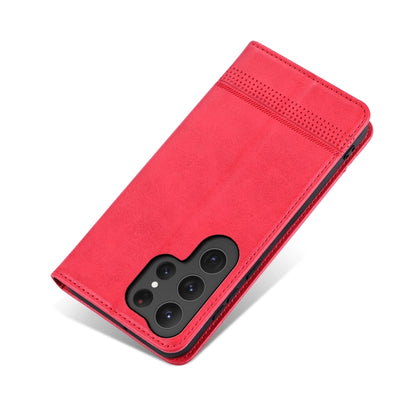 For Samsung Galaxy S25 Ultra 5G AZNS Magnetic Calf Texture Flip Leather Phone Case(Red) - Galaxy S25 Ultra 5G Cases by AZNS | Online Shopping UK | buy2fix