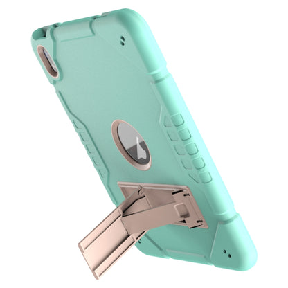 For iPad Air 11 2024 Armor Holder Silicone Hybrid PC Tablet Case(Mint Green Gold) - iPad Air 11 2024 Cases by buy2fix | Online Shopping UK | buy2fix