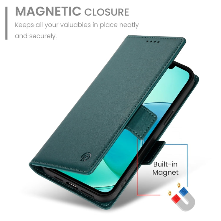 For iPhone SE 2024 Side Buckle Magnetic Frosted Leather Phone Case(Dark Green) - More iPhone Cases by buy2fix | Online Shopping UK | buy2fix