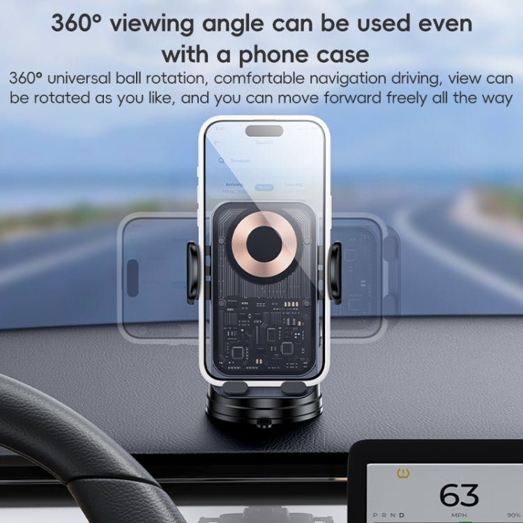Yesido C307 15W Suction Cup Car Wireless Charging Holder(Black) - Wireless Charger Holders by Yesido | Online Shopping UK | buy2fix