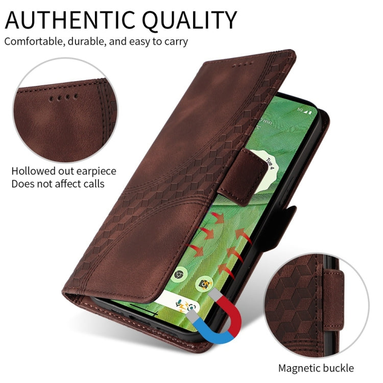 For Redmi K70 Ultra Embossed Rhombus Starry Leather Phone Case(Brown) - Xiaomi Cases by buy2fix | Online Shopping UK | buy2fix