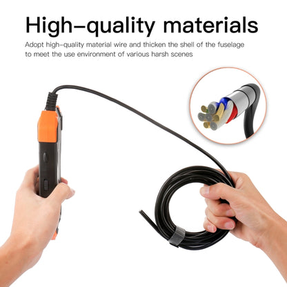 T20 4.3 inch IPS Screen 5.5mm Single Camera IP67 Waterproof Hard Cable Digital Endoscope, Length:2m(Black Orange) -  by buy2fix | Online Shopping UK | buy2fix