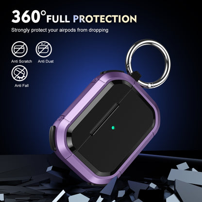 For AirPods 3 Armor TPU + PC Earbuds Box Protective Case with Metal Buckle(Violet) - For AirPods 3 by buy2fix | Online Shopping UK | buy2fix