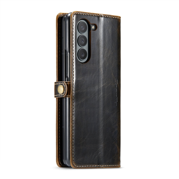 For Samsung Galaxy Z Fold6 5G CaseMe 003 Crazy Horse Texture Flip Leather Phone Case(Coffee) - Galaxy Z Fold6 5G Cases by CaseMe | Online Shopping UK | buy2fix