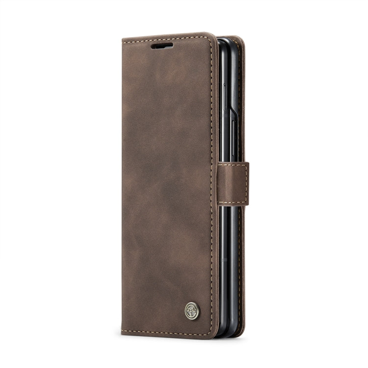 For Samsung Galaxy Z Fold6 5G CaseMe 013 Multifunctional Horizontal Flip Leather Phone Case(Coffee) - Galaxy Z Fold6 5G Cases by CaseMe | Online Shopping UK | buy2fix