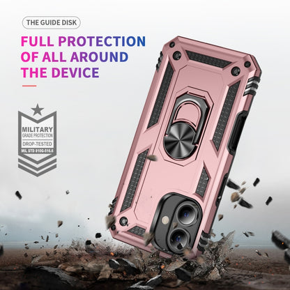 For iPhone 16 Plus Shockproof TPU Hybrid PC Phone Case with Holder(Rose Gold) - iPhone 16 Plus Cases by buy2fix | Online Shopping UK | buy2fix