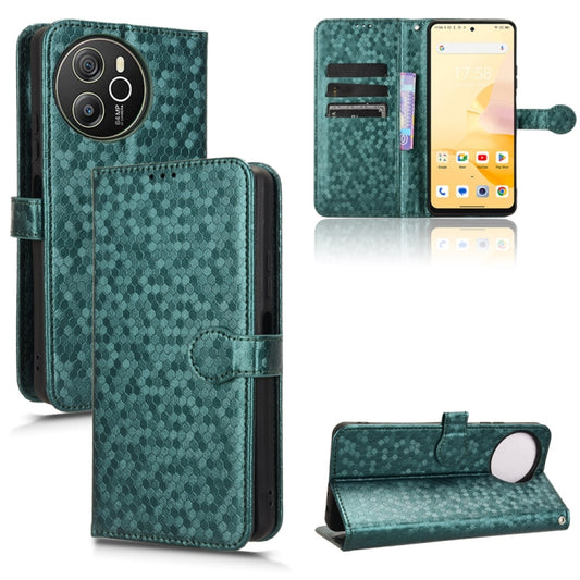 For Blackview Shark 8 Honeycomb Dot Texture Leather Phone Case(Green) - More Brand by buy2fix | Online Shopping UK | buy2fix